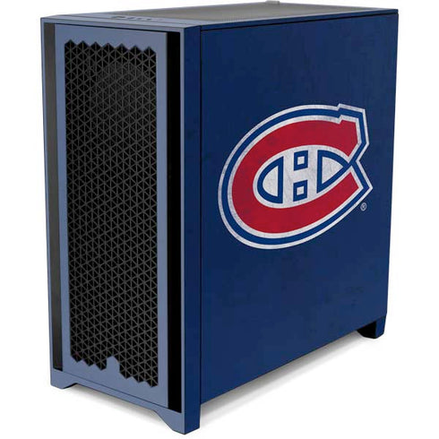 NHL Montreal Canadiens Distressed Corsair 4000D Tempered Glass Mid-Tower ATX Case Skin