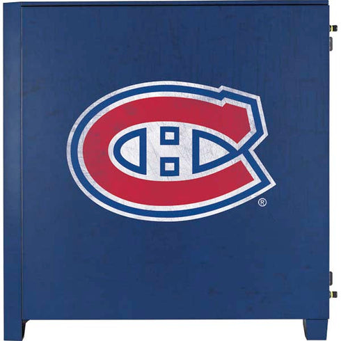 NHL Montreal Canadiens Distressed Corsair 4000D Tempered Glass Mid-Tower ATX Case Skin