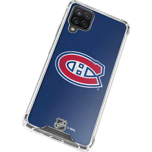 NHL Montreal Canadiens Distressed Galaxy A12 Clear Case