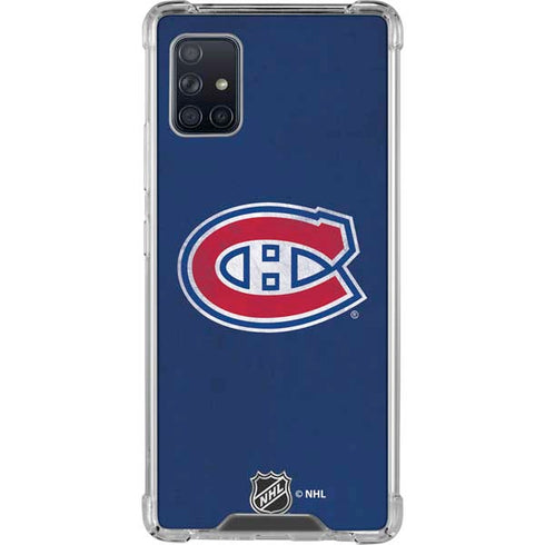 NHL Montreal Canadiens Distressed Galaxy A51 5G Clear Case
