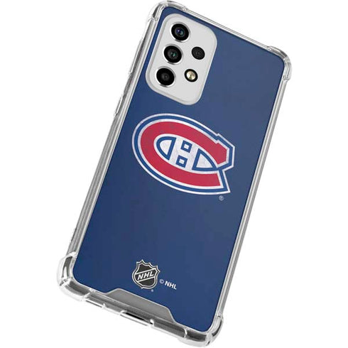 NHL Montreal Canadiens Distressed Galaxy A53 5G Clear Case