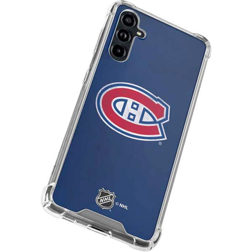 NHL Montreal Canadiens Distressed Galaxy A54 5G Clear Case