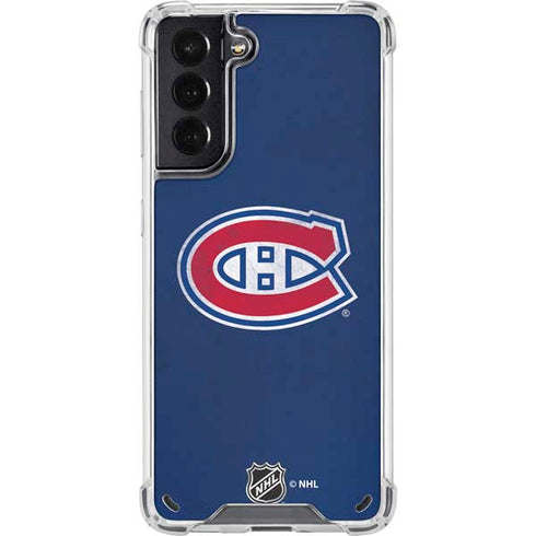 NHL Montreal Canadiens Distressed Galaxy S21 5G Clear Case
