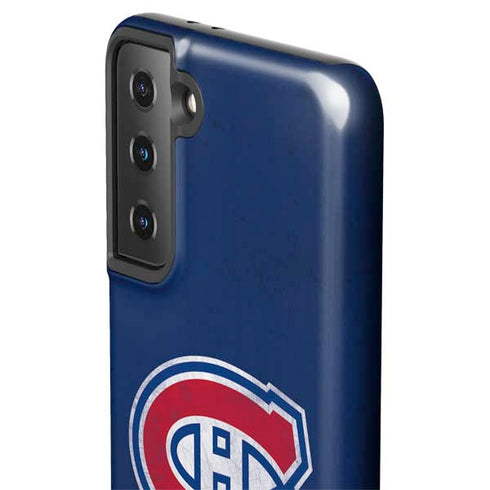 NHL Montreal Canadiens Distressed Galaxy S21 FE Pro Case