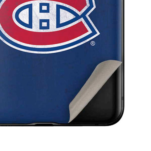 NHL Montreal Canadiens Distressed Galaxy Z Flip Skin