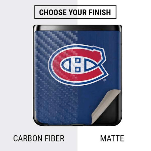 NHL Montreal Canadiens Distressed Galaxy Z Flip Skin