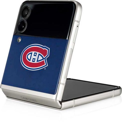 NHL Montreal Canadiens Distressed Galaxy Z Flip3 5G Skin