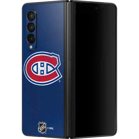 NHL Montreal Canadiens Distressed Galaxy Z Fold3 5G Skin