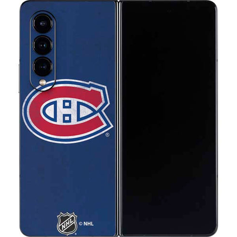 NHL Montreal Canadiens Distressed Galaxy Z Fold4 5G Skin