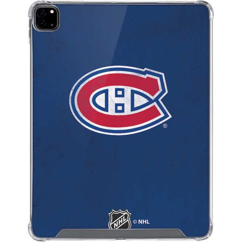 NHL Montreal Canadiens Distressed iPad Pro 12.9in (2020) Clear Case