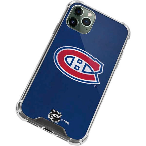 NHL Montreal Canadiens Distressed iPhone 11 Pro Max Clear Case
