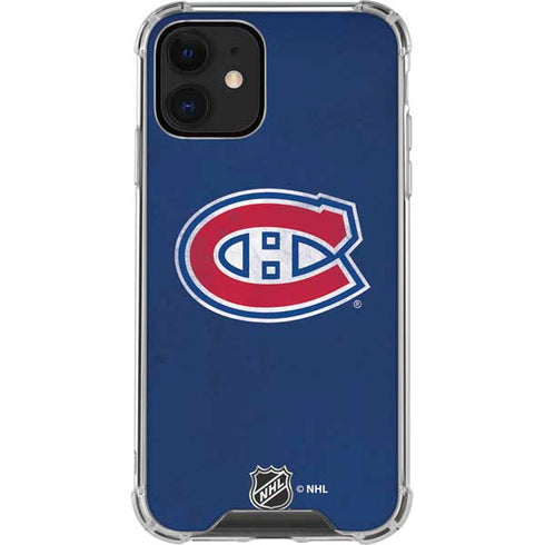 NHL Montreal Canadiens Distressed iPhone 12 Clear Case