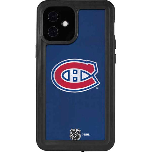 NHL Montreal Canadiens Distressed iPhone 12 Mini Waterproof Case