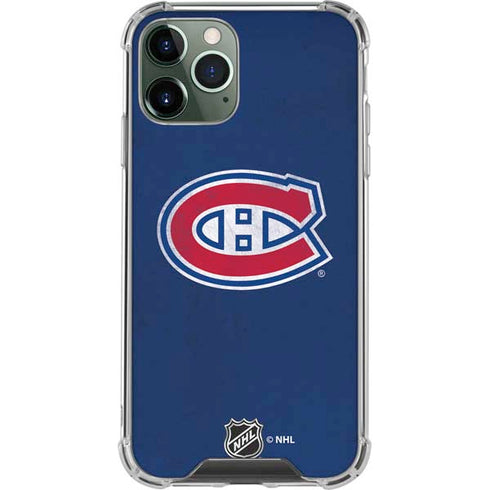 NHL Montreal Canadiens Distressed iPhone 12 Pro Clear Case