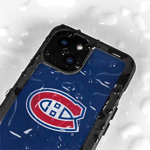 NHL Montreal Canadiens Distressed iPhone 13 Mini Waterproof Case