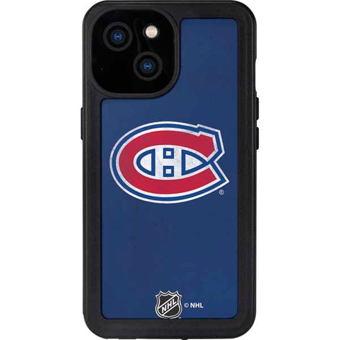 NHL Montreal Canadiens Distressed iPhone 13 Mini Waterproof Case