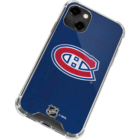 NHL Montreal Canadiens Distressed iPhone 14 Clear Case