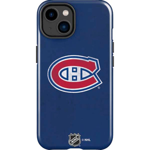 NHL Montreal Canadiens Distressed iPhone 15 Plus Impact Case