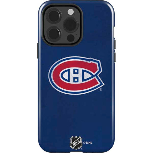 NHL Montreal Canadiens Distressed iPhone 15 Pro Impact Case
