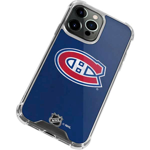 NHL Montreal Canadiens Distressed iPhone 15 Pro Max Clear Case