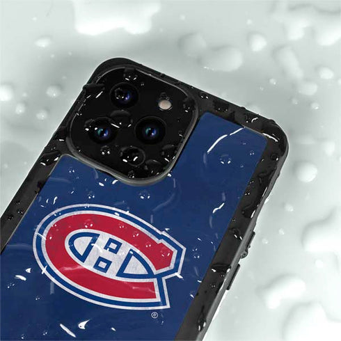 NHL Montreal Canadiens Distressed iPhone 14 Pro Max Waterproof Case