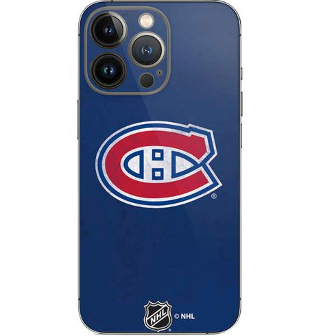 NHL Montreal Canadiens Distressed iPhone 14 Pro Skin