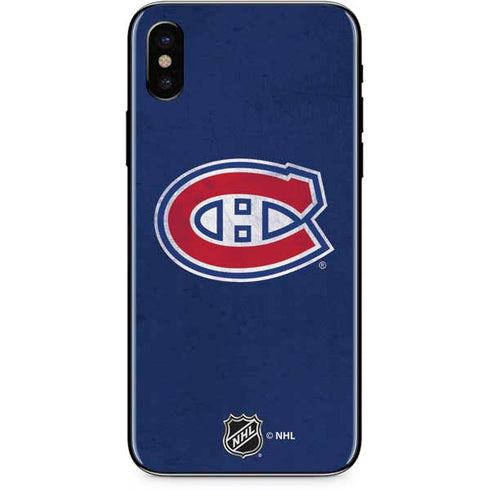 NHL Montreal Canadiens Distressed iPhone X Skin