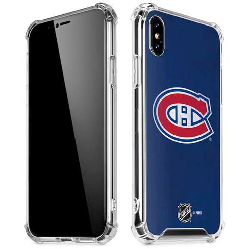 NHL Montreal Canadiens Distressed iPhone XS Max Clear Case