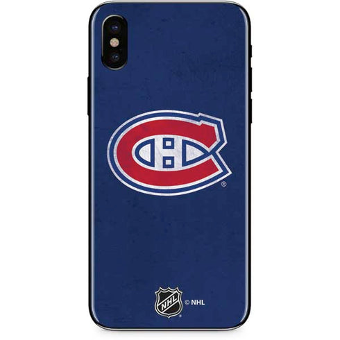 NHL Montreal Canadiens Distressed iPhone XS Max Skin
