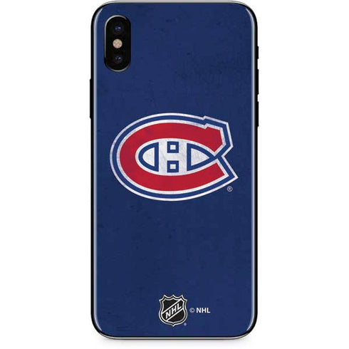 NHL Montreal Canadiens Distressed iPhone XS Skin