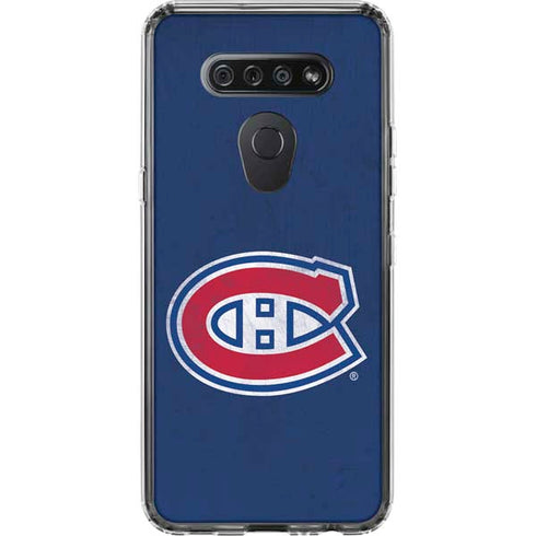 NHL Montreal Canadiens Distressed LG K51/Q51 Clear Case