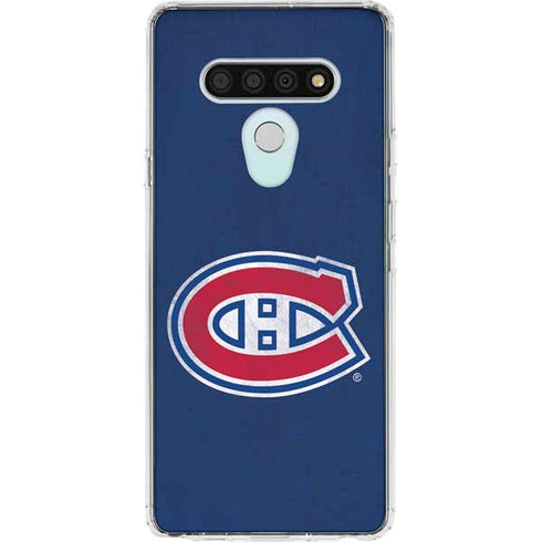 NHL Montreal Canadiens Distressed LG Stylo 6 Clear Case