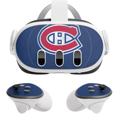 NHL Montreal Canadiens Distressed Meta Quest 3 Skin