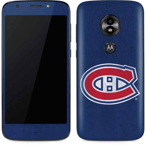 NHL Montreal Canadiens Distressed Moto E5 Play Skin