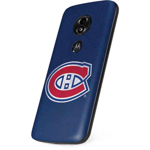 NHL Montreal Canadiens Distressed Moto E5 Play Skin