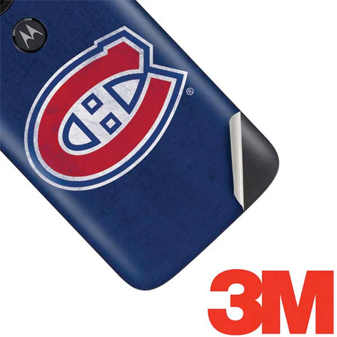 NHL Montreal Canadiens Distressed Moto E5 Play Skin