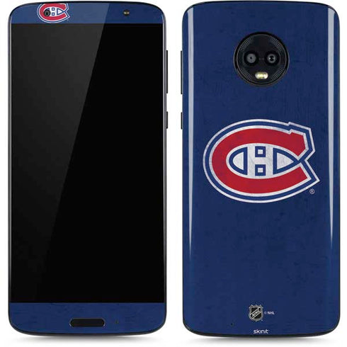 NHL Montreal Canadiens Distressed Moto G6 Skin