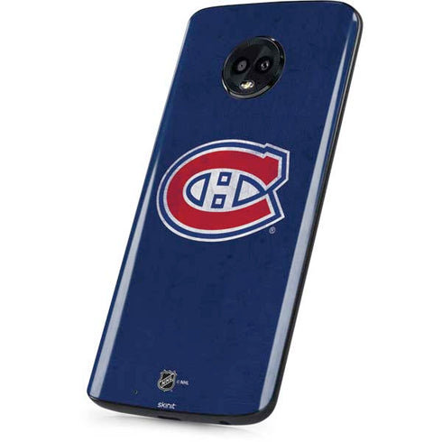NHL Montreal Canadiens Distressed Moto G6 Skin