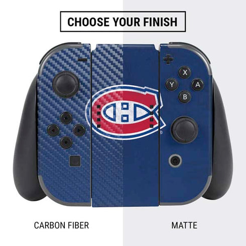 NHL Montreal Canadiens Distressed Nintendo Switch Bundle Skin
