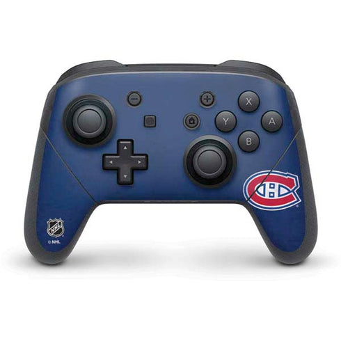 NHL Montreal Canadiens Distressed Nintendo Switch Pro Controller Skin