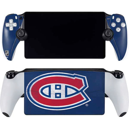 NHL Montreal Canadiens Distressed PlayStation Portal Remote Player Skin