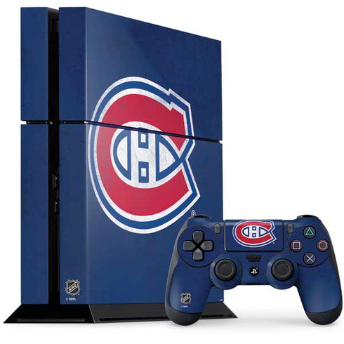 NHL Montreal Canadiens Distressed PS4 Console and Controller Bundle Skin