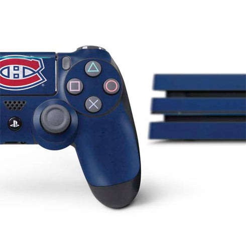 NHL Montreal Canadiens Distressed PS4 Pro Bundle Skin
