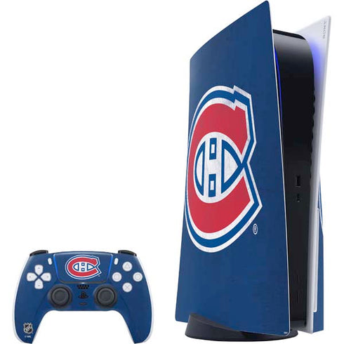 NHL Montreal Canadiens Distressed PS5 Bundle Skin