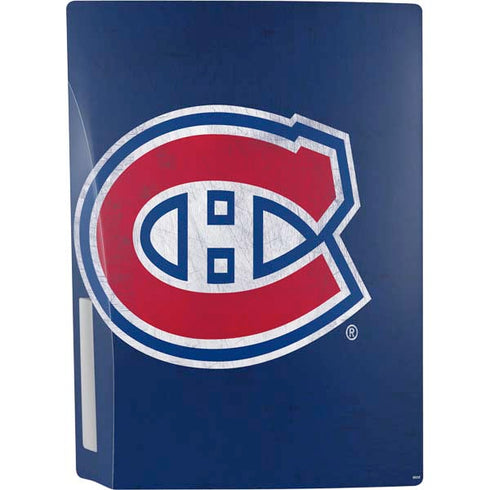 NHL Montreal Canadiens Distressed PS5 Console Skin