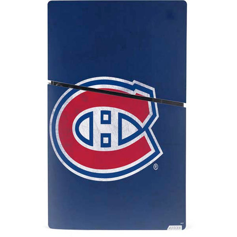 NHL Montreal Canadiens Distressed PS5 Slim Digital Edition Bundle Skin
