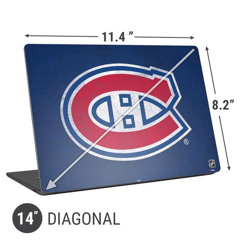 NHL Montreal Canadiens Distressed Universal Laptop 14in (11.4 x 8.2in) Skin