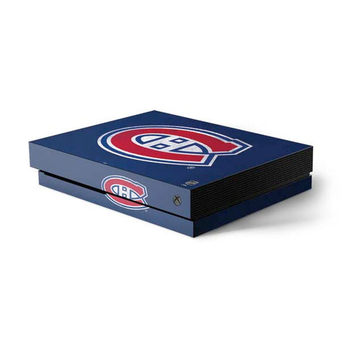 NHL Montreal Canadiens Distressed Xbox One X Console Skin