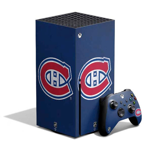 NHL Montreal Canadiens Distressed Xbox Series X Bundle Skin