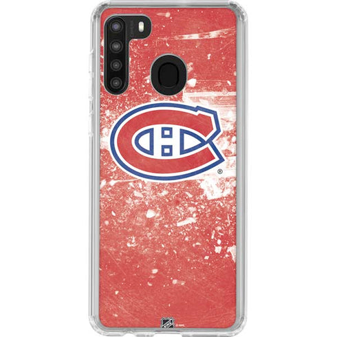 NHL Montreal Canadiens Frozen Galaxy A21 Clear Case
